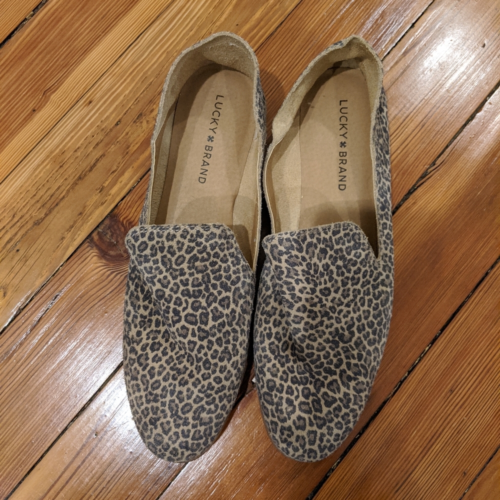 Lucky brand leopard loafers